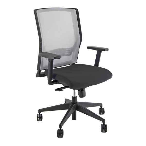MD_76651 Poltrona semidirezionale X2 - con braccioli regolabili - nero/grigio - Unisit - immagine 1