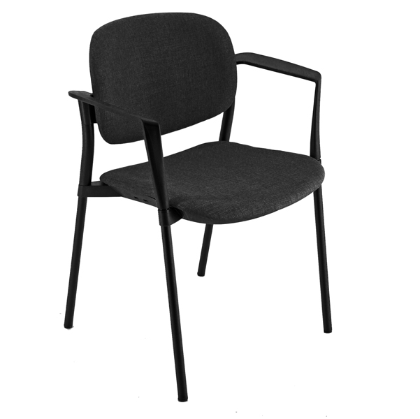 MD_76661 Poltroncina visitatore Step - con braccioli - nero - Unisit - immagine 1