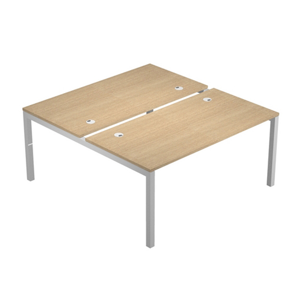 MD_76672 Scrivania a 2 postazioni contrapposte Agorà - 160 x 168 x 72,5 cm - rovere - immagine 1