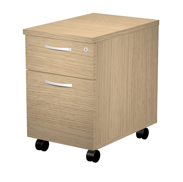 MD_76687 Cassettiera Agorà - 1 cassetto + 1 classificatore - con ruote - 44 x 60 x 60 cm - rovere - immagine 1