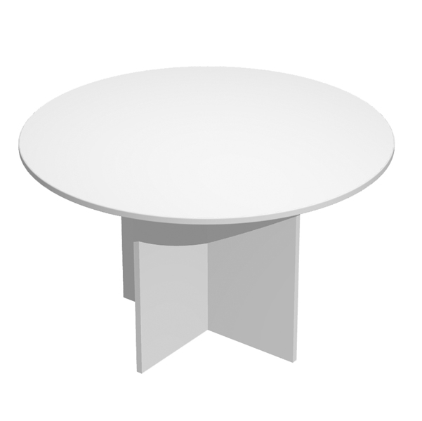 MD_76777 Tavolo riunione Easy - 4 posti - diametro 120 cm - altezza 72 cm - grigio - immagine 1