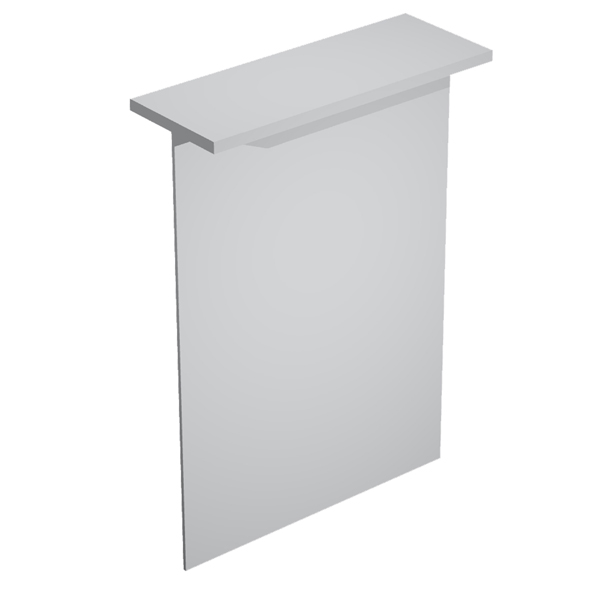 MD_76801 Sopralzo reception per scrivanie Easy - 80 x 30 x 115 cm - grigio - immagine 1