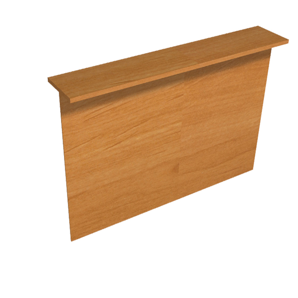MD_76804 Sopralzo reception per scrivanie Easy - 160 x 30 x 115 cm - noce chiaro - immagine 1