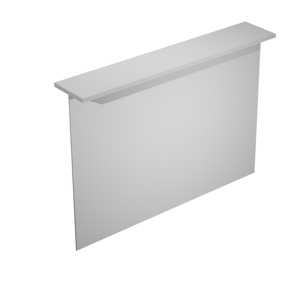 MD_76805 Sopralzo reception per scrivanie Easy - 160 x 30 x 115 cm - grigio - immagine 1