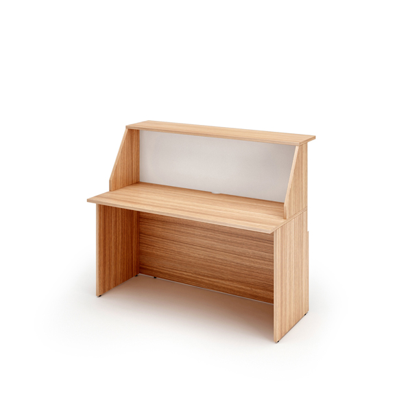 MD_76813 Modulo Prestige reception sopralzo/desktop - 140 x 76,1 x 117 cm - ciliegio arabis/bianco - immagine 1
