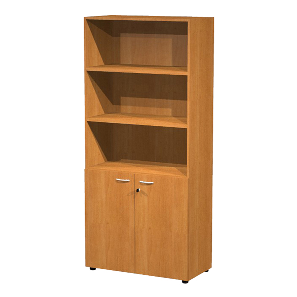 MD_76822 Armadio modulare - a 2 ante basse - 90 x 45,8 x 200 cm - noce chiaro - immagine 1