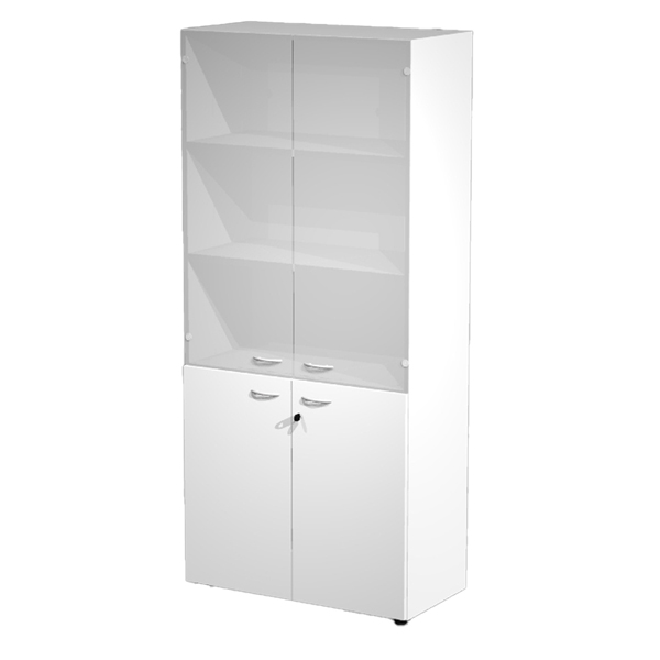 MD_76824 Armadio modulare - a 2+2 ante - 90 x 45,8 x 200 cm - bianco - immagine 1