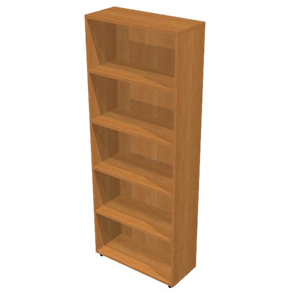 MD_76843 Libreria modulare alta - a giorno - 76 x 32 x 196 cm - noce chiaro - immagine 1