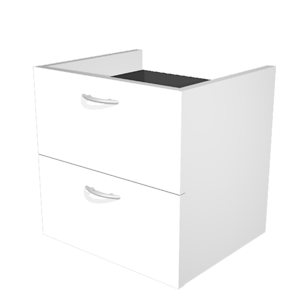 MD_76854 Coppia cassetti per libreria modulare - L40 cm - 36x29x35,5 cm - bianco - immagine 1