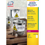 Etichette adesive L4775 - in PE - laser - permanenti - 210 x 297 mm - 1 et/fg - 100 fogli - bianco - Avery
