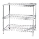 Kit scaffale Archimede - 3 ripiani - 60 x 90 x 90 cm - acciaio cromato - Serena Group