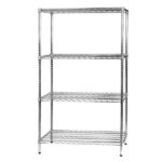 Kit scaffale Archimede - 4 ripiani - 60 x 90 x 160 cm - acciaio cromato - Serena Group