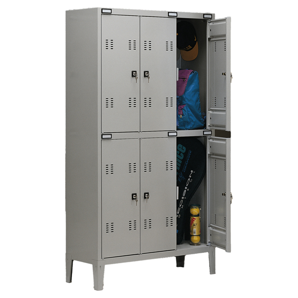 MD_77047 Armadio metallo - spogliatoio - 6 posti - 102x35x180 cm - grigio - Tecnical 2 - immagine 1