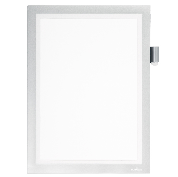 MD_77108 Cornice adesiva Duraframe Note - pannello magnetico - A4 (21 x 29,7 cm) - argento - Durable - immagine 1