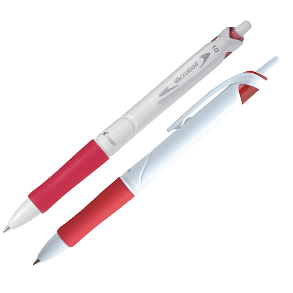 MD_77131 Penna a sfera a scatto Acroball Pure White Begreen - punta 1,0mm - rosso - Pilot - immagine 1