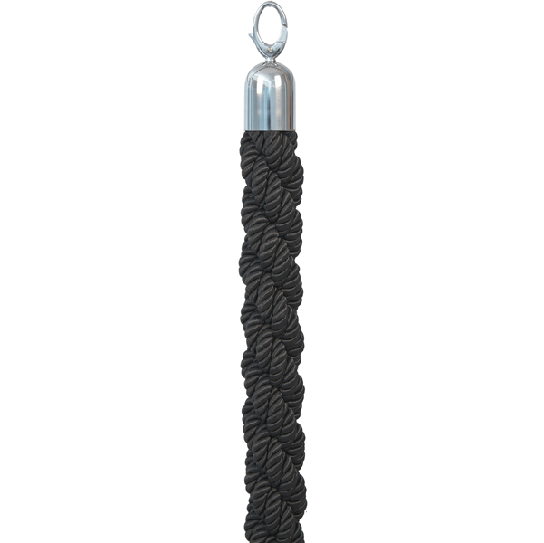 MD_77146 Cordone intrecciato per colonnina segnapercorso - colore nero - lunghezza 150 cm - Securit - immagine 1
