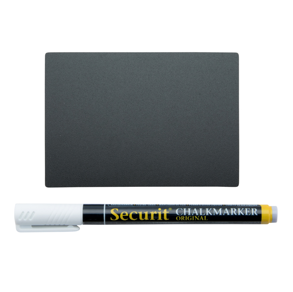 MD_77151 Targhette - 7,4 x 10,5 cm (A7) - nero - Securit - set 20 pezzi - immagine 1