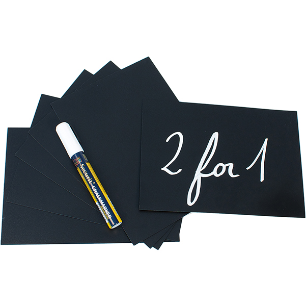 MD_77152 Targhette -15 x 21 cm (A5) - nero - Securit - set 10 pezzi - immagine 1
