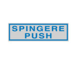 Targhetta adesiva - SPINGERE PUSH - 16,5 x 5 cm - Cartelli Segnalatori