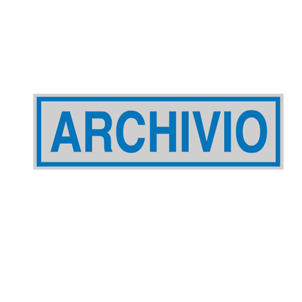 MD_77180 Targhetta adesiva - ARCHIVIO - 16,5 x 5 cm - Cartelli Segnalatori - immagine 1