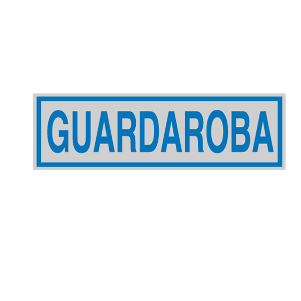 MD_77183 Targhetta adesiva - GUARDAROBA - 16,5 x 5 cm - Cartelli Segnalatori - immagine 1