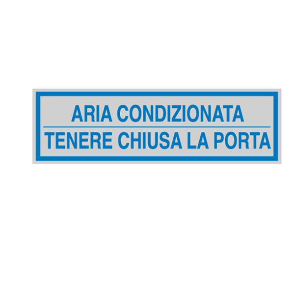 MD_77189 Targhetta adesiva - ARIA CONDIZIONATA... - 16,5 x 5 cm - Cartelli Segnalatori - immagine 1