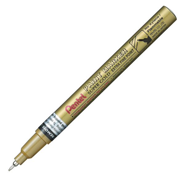 MD_77223 Marcatore Paint Marker Linea Amiko - punta extra fine 0,60mm - oro - Pentel - immagine 1