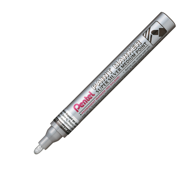 MD_77226 Marcatore Paint Marker Linea Amiko - punta media 4,50mm - argento - Pentel - immagine 1