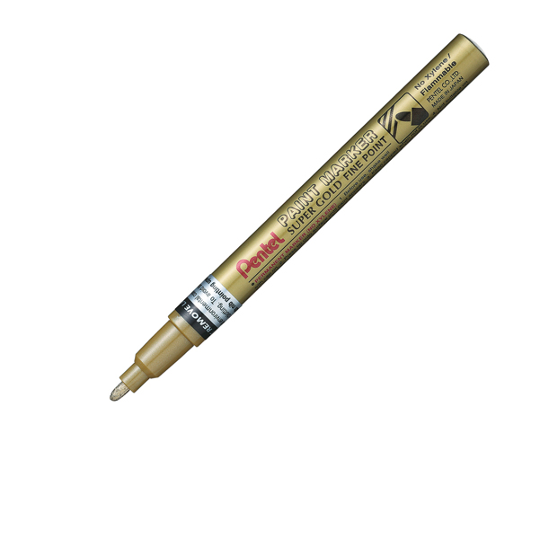 MD_77227 Marcatore Paint Marker Linea Amiko - punta fine 2,90mm - oro - Pentel - immagine 1