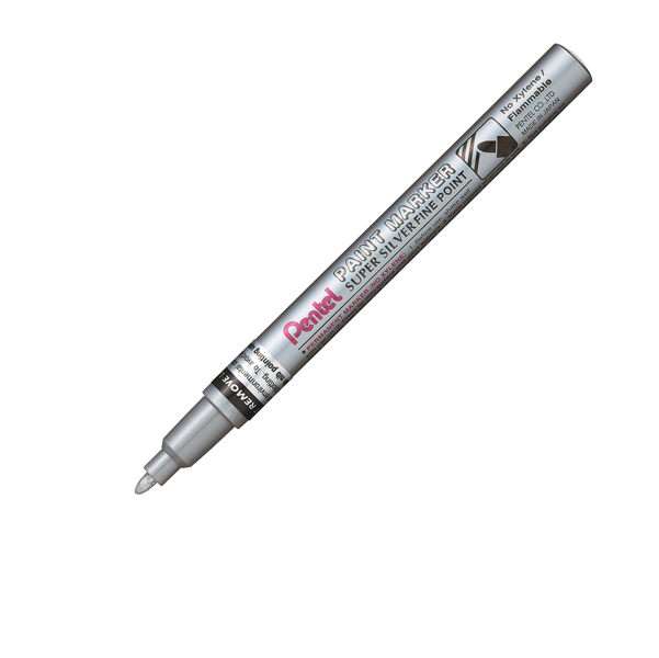 MD_77228 Marcatore Paint Marker Linea Amiko - punta fine 2,90mm - argento - Pentel - immagine 1