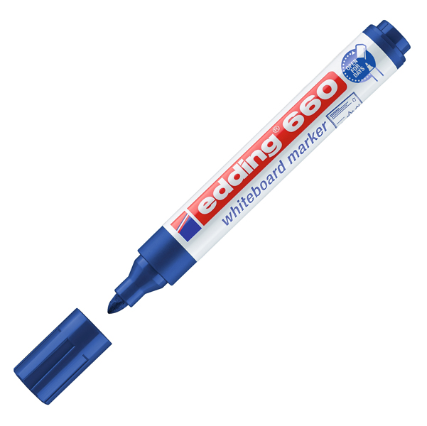 MD_77293 Marcatore per lavagne bianche 660 - punta conica - da 1,5 a 3 mm - blu - Edding - immagine 1