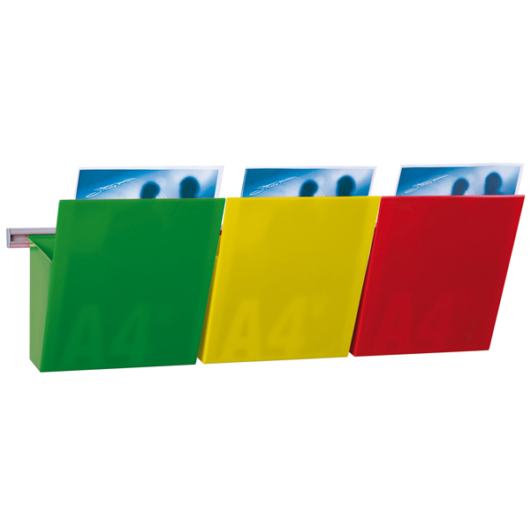 MD_77507 Kit Vision Kanban - larghezza 75 cm - 3 tasche A4 (rosso, giallo, verde) - Studio T - immagine 1