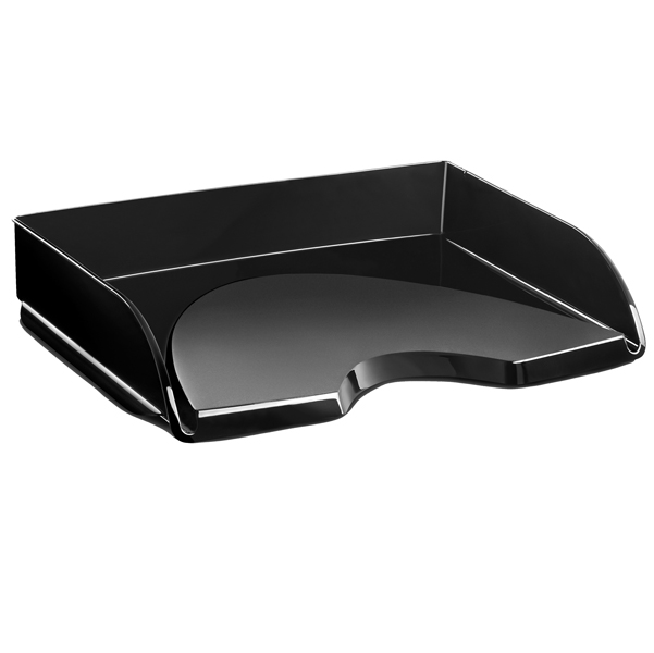 MD_77673 Vaschetta portacorrispondenza - apertura frontale - 26 x 35,1 x 6,9 cm - nero crystal - Cep - immagine 1