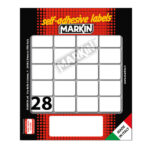 Etichette adesive - in carta - permanenti - 27 x 19 mm - 28 et/fg - 10 fogli - bianco - Markin