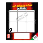 Etichette adesive - in carta - permanenti - 46 x 37 mm - 9 et/fg - 10 fogli - bianco - Markin