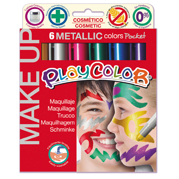 MD_79637 Tempera solida Make Up - cosmetica - Instant - astuccio 6 colori metallic - immagine 1