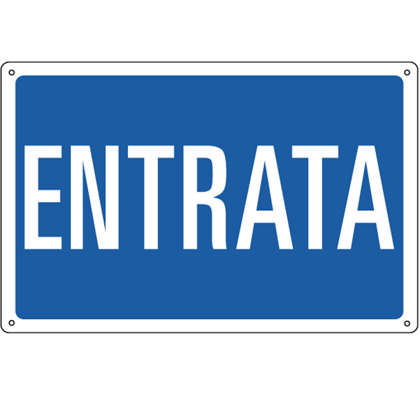 MD_79826 Cartello segnalatore - 30x20 cm - ENTRATA - alluminio - Cartelli Segnalatori - immagine 1