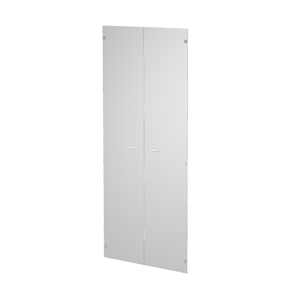 MD_79924 Coppia ante Agorà - per mobile contenitore alto - con serratura - melaminico - bianco - immagine 1