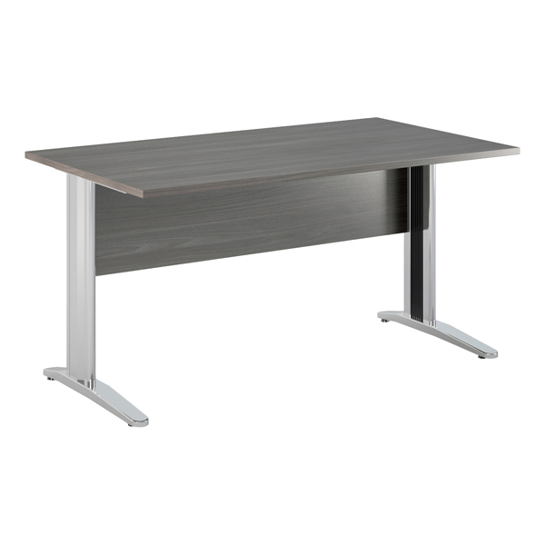 MD_79928 Scrivania lineare Easy - 140 x 80 x 72 cm - Frassino toscano/grigio cromato - immagine 1