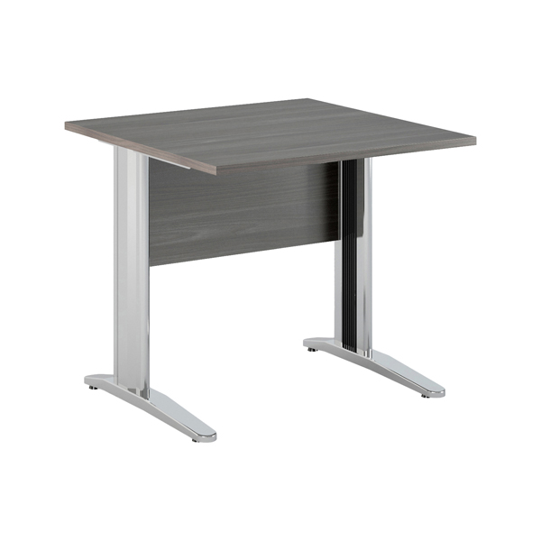 MD_79929 Scrivania lineare Easy - 80 x 80 x 72 cm - Frassino toscano/grigio cromato - immagine 1