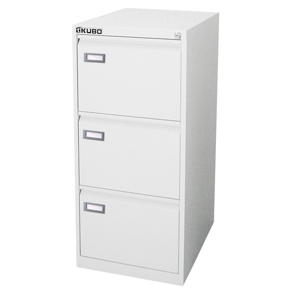 MD_80125 Classificatore Kubo - per cartelle sospese - 3 cassetti - 46 x 62 x 101 cm - bianco - Bertesi - immagine 1