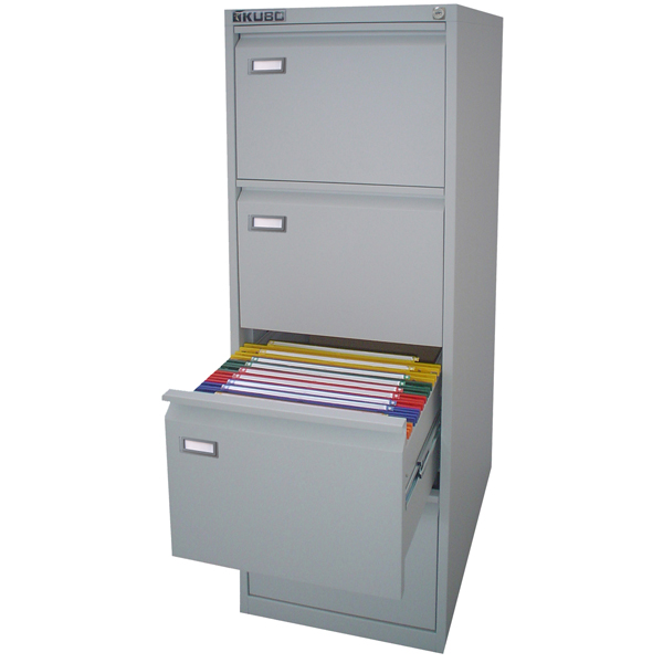 MD_80126 Classificatore Kubo - per cartelle sospese - 4 cassetti - 46 x 62 x 132cm - grigio - Bertesi - immagine 1