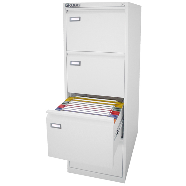 MD_80128 Classificatore Kubo - per cartelle sospese - 4 cassetti - 46 x 62 x 132 cm - bianco - Bertesi - immagine 1
