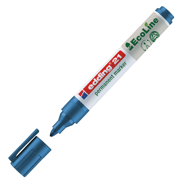 MD_80194 Marcatore permanente 21 Ecoline - punta conica - da 1,5 a 3 mm - blu - Edding - immagine 1