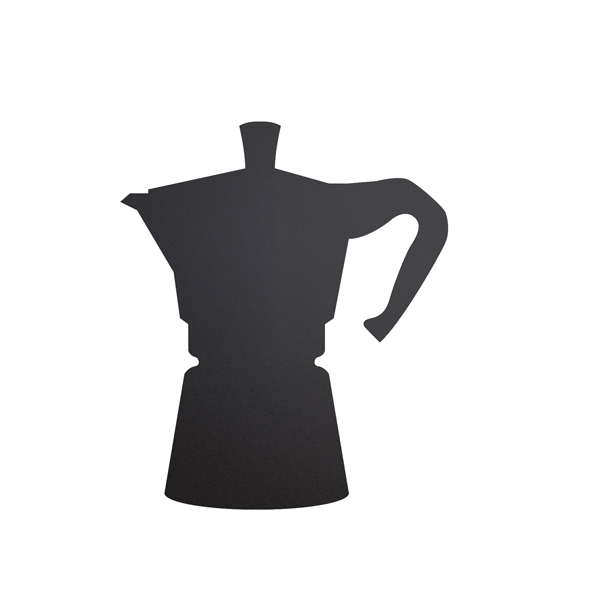 MD_80238 Lavagna da parete Silhouette - 30 x 50 cm - forma moka - nero - Securit - immagine 1