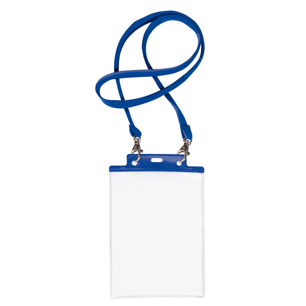 MD_80281 Portanome Pass 7 St M - cordoncino blu - 15 x 21 cm (A5) - blu - Sei Rota - conf. 10 pezzi - immagine 1