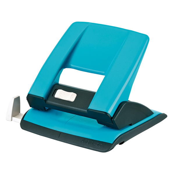 MD_80400 Perforatore - passo 8 cm - max 20 fogli - 2 fori - turchese - Kartia - immagine 1
