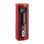 Timbro Pocket Stamp Plus 20 - 14 x 38 mm - 4 righe - autoinchiostrante - rosso rubino - Colop