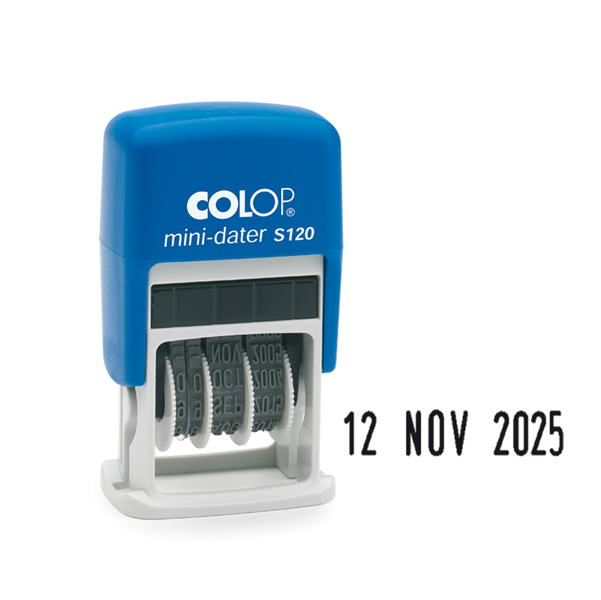 MD_80473 Timbro Mini Dater S120 Datario - 3,8 mm - autoinchiostrante - Colop - immagine 1
