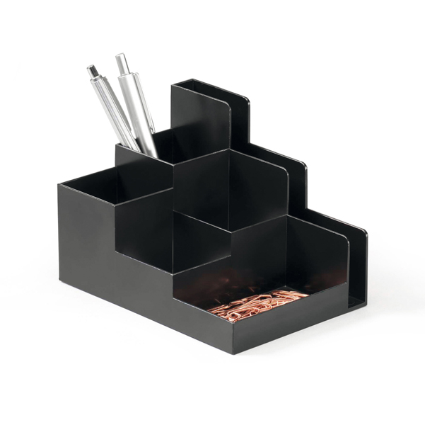 MD_80492 Portaoggetti da scrivania Optimo - 16,2 x 11,8 x 11 cm - nero - Durable - immagine 1